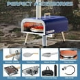 thumbnail image 6 of NAIZEA Pizza Oven Outdoor, 13" Multi-Fuel Rotatable Pizza Ovens, Portable Stainless Steel Wood Fired and Gas Pizza Oven, Pizza Maker with Built-in Thermometer, Pizza Cutter, Carry Bag, 6 of 11