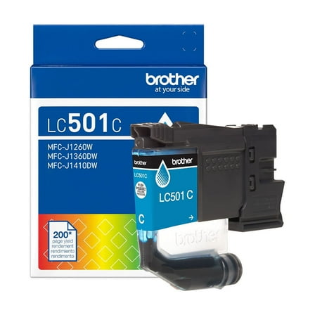 Brother Genuine LC501C Standard Yield Cyan Ink Cartridge
