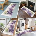 thumbnail image 5 of 2'x6' Rug Runners for Hallways Kitchen, Purple Lavender Non Slip Entryway Beside Floor Carpet Runner, Wildflower Garden Floral Motifs Birds Washable Laundry Room Bedroom Throw Rugs Mat for Family Pet, 5 of 8