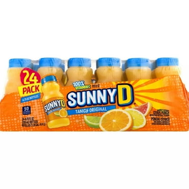 SUNNYD Tangy Original Orange Juice Drink, 24 Count, 6.75 FL OZ Bottles