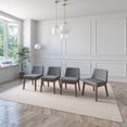 thumbnail image 4 of Juego de Comedor de Madera con 6 Sillas Tapizadas para 6 Personas, Mesa y Sillas para Comedor y Cocina, Midtown Concept Amalfi, Nogal y Gris Oscuro, 4 of 5