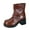 Brown, variant on Hilda Women Wide Width Elegant 7 Inch Comfort Leather Dress Bootie BLACK 11