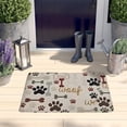 thumbnail image 2 of Paw Prints and Bones Flannel Non Slip Door Rugs,Washable Door Mats Indoor,Decorative Door Mats,Dirt-Resistant and Absorbent Doormat for Entrance,Bedroom,Kitchen,Bathroom,31.5x17in(80x43cm), 2 of 4