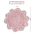 thumbnail image 3 of Home Weavers Allure Collection Bathroom Rug 100% Cotton Tufted Round Shape Bathroom Rug, Soft & Absorbent Bath Rugs, Non-Slip Bath Rug, Machine Wash Dry Bath Mats - 30" Round, Pink, 3 of 7