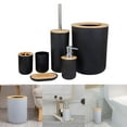 thumbnail image 4 of Trendy Bathroom Accessories Set Dispenser Toothbrush Tumbler Soap Dish Trash Bin, And, 4 of 7
