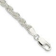 thumbnail image 1 of Diamond2Deal 925 Sterling Silver 5mm Solid Rope 9inch Chain Bracelet for Men, 1 of 4