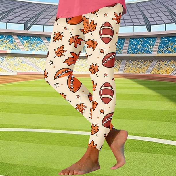 TaTaai Women Casual Rugby Random Print Yoga Leggings Skinny Fit Stretchy Material Ladies Gym Exercise Daily Commute Wear Non-See-Through Machine Washable Stylish Comfortable Pants Gift