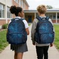 thumbnail image 5 of SEANATIVE School Backpack for Teen Girls Boys Elementary Middle High School Rucksack Bookbag Lightweight Schoolbag with Zipper Front Pocket for Travel, Abstract Pattern Blue, 5 of 7