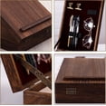 thumbnail image 4 of Writers Art Messenger Wood Box: Vintage Portable Wooden Art Box - Handmade Crossbody Postman Bag, Multifunctional Wood Easel Storage Case for Drawing & Sketching, 4 of 7