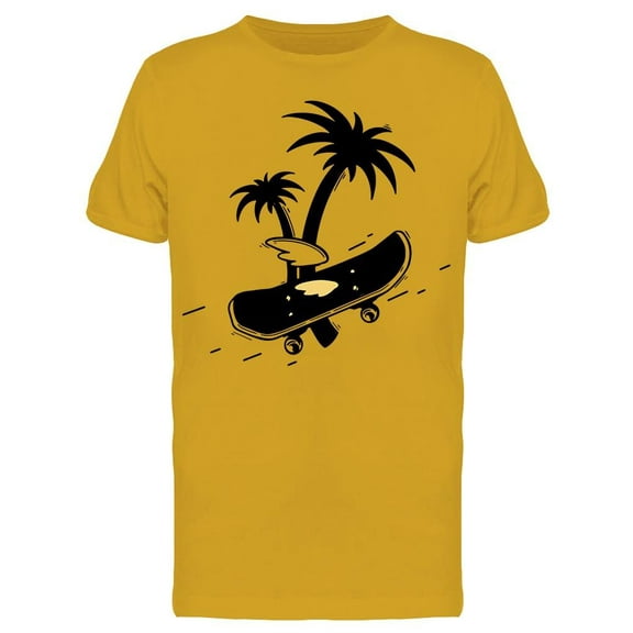 Skateboard With Wings Palmtrees T-Shirt Men -Image by Shutterstock, Male x-Large