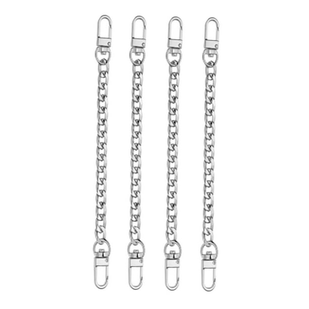 Correas para bolso de mano DIY con hebilla de metal de 20 x 1,2 cm para decoración de bolso. Plata