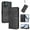 Black, variant on for Moto G 5G 2025 Wallet Case, Leather Multiple Card Stand Business Protective Phone Cover