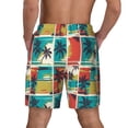 thumbnail image 4 of Goofa Colorful Hawaii Palms Printed Men's Swim Trunks Board Shorts Quick Dry Mens Swimming Trunks with Compression Liner,Breathable Fit Hawaii Beach Shorts-X-Large, 4 of 9
