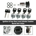 thumbnail image 6 of Ignition & Four Door Lock Cylinder Tumbler Barrel 4 Keys For Ford E Series Van 1997-2020, 6 of 6