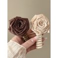 thumbnail image 1 of 2pcs/Set Dry Rose Flower Telephone Wire Hair Ties, Fashionable And Elegant Hair Accessories For Women And Girls, Perfect For High Ponytails And Fixing Hair, Suitable For Daily Wear, 1 of 5