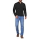 thumbnail image 2 of Suéter de punto de cuello alto para hombre INSPIRE CHIC, color sólido, con media cremallera, suéter tipo polo, talla L, negro, 2 of 5
