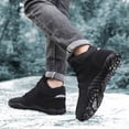 thumbnail image 4 of Mareep Man Solid Color Drawstring Warm Cotton Boots Fleecing Intensification Snow Boots Beautiful Gift Shoes Clearance, 4 of 6