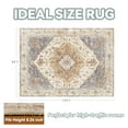 thumbnail image 3 of SIXHOME Area Rug 8'x10' Soft Washable Rugs for Living Room Non Slip Carpet Medallion Bedroom Indoor Floor Rugs Distressed Vintage Orange, 3 of 8