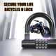 thumbnail image 2 of Bicicletas Candado en U Candado de combinación de 4 dígitos con contraseña Candado de gimnasio resis Abanopi Bicicletas U Lock, 2 of 7