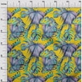 thumbnail image 2 of oneOone Viscose Jersey Yellow Fabric Neem Leaves Fabric For Sewing Printed Craft Fabric By The Yard 60 Inch Wide, 2 of 5