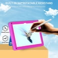 thumbnail image 6 of Nalacover Case for Samsung Galaxy Tab A9 Plus 11-inch 2023/X210/X215/X216, Military Grade Heavy Duty Silicone PC Protection Rugged Cover with Rotating Stand & Handle & Shoulder Strap, Rose, 6 of 10