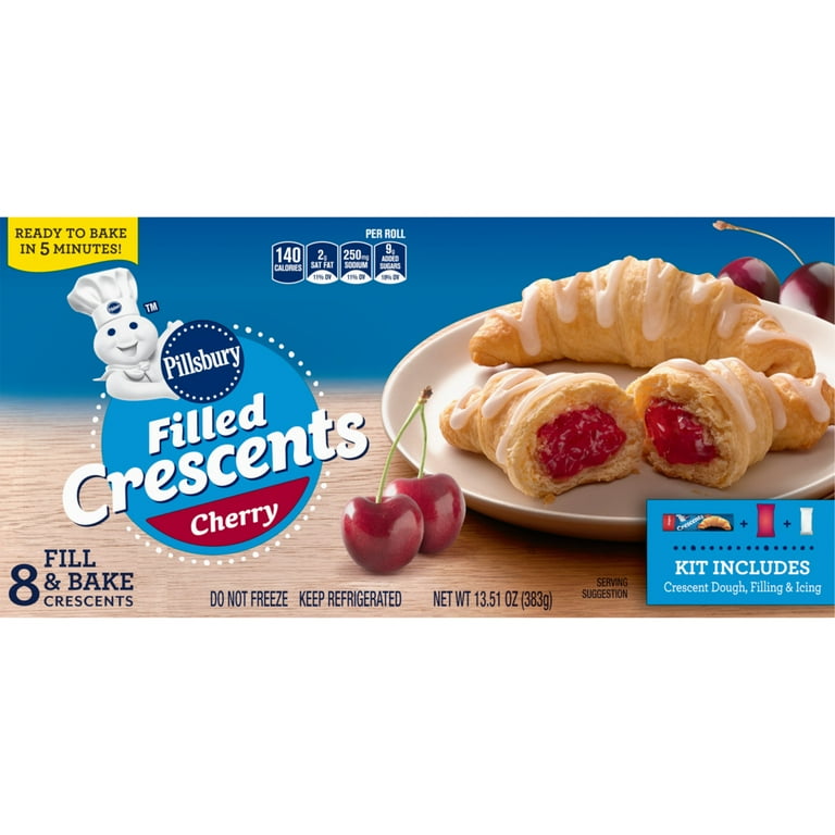 Pillsbury Ready Pastry Dough, Refrigerated Fruit Crescent Rolls
