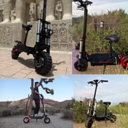 Mebike Dual Motor Electric Scooter for Adults ,53MPH &53 Miles Long Range ,72V 6000W E Scooter with Seat,11INCH Off-Road Tires,UL2272