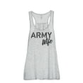 thumbnail image 1 of Army Wife Women's Fashion Sleeveless Flowy Racerback Workout Yoga Tank Top Sport Grey Small, 1 of 3