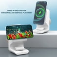 thumbnail image 3 of 3-in-1 Magnetic Wireless Charger Stand Compatible With IPhone, AirPods, And Watch, Fast Charging, Space-Saving Design, 3 of 6
