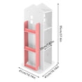 thumbnail image 5 of 4-Tier Rotating Bookshelf,360° Display Bookshelf,PVC Wood-plastic Board, ABS Floor Standing Bookcase for Bedroom, Living Room, Study Room（Pink）, 5 of 25