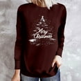 thumbnail image 1 of RKSTN Blouses pour Femmes Mode Décontractée Imprimé de Noël Col Rond Manches Longues Amples Blouses pour Femmes Habillées Décontractées, 1 of 5