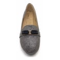 thumbnail image 4 of Victoria K Techno Shine Quilted Texture Black Bow Ballerina Flats (Women), 4 of 5