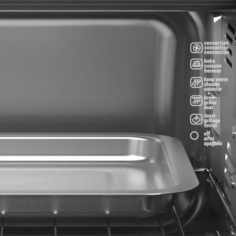 BLACK+DECKER 6-Slice Toaster Oven, Black/Silver, TO1675B - Walmart.com