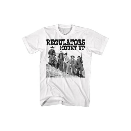 Young Guns western film regulators Mount Up group cast Adult T-Shirt (Best Clothing Brands For Young Adults)