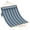 Dark blue, variant on Double Quilted Fabric Hammock with Hardwood Spreader Bars and Pillow 450 LBS Capacity 2 Person Large Hammock for Outdoor Patio Backyard Poolside