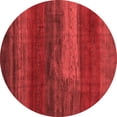thumbnail image 1 of Ahgly Company Indoor Round Abstract Red Contemporary Area Rugs, 4' Round, 1 of 4