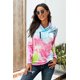 thumbnail image 4 of ABPHQTO Top de mujer con cremallera y estampado tie-dye rosa, 4 of 5