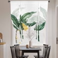 thumbnail image 3 of Palm Leaves Tropical Balloon Curtains for Windows, Bedroom Curtains 54 Inch Length, Green Botanical Summer Tie Up Curtains Panels Thermal Insulated Bathroom Curtains Window 42"x54", 3 of 8