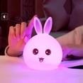 thumbnail image 3 of LED Night Lights ,Bunny Silicone Cute Night Light with Touch - Portable and Color Changing Bright Night Lamp, 3 of 5