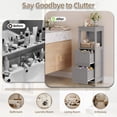 thumbnail image 6 of Walsunny 2PCS Bathroom Storage Cabinets Floor Cabinet Organizer Freestanding Narrow Cabinet with Drawer Open Shelf for Bathroom Laundry Gray, 6 of 7