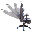 thumbnail image 3 of ViscoLogic Chaise de Bureau Réglable en Hauteur avec Repose-Pieds VIPER High-Back Gaming Racing (Noir et Bleu), 3 of 7
