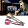 Portable W ireless B luetooth Speakers System K068 W ireless B luetooth Metal HandHeld Microphone Karaoke Gifts, Gold
