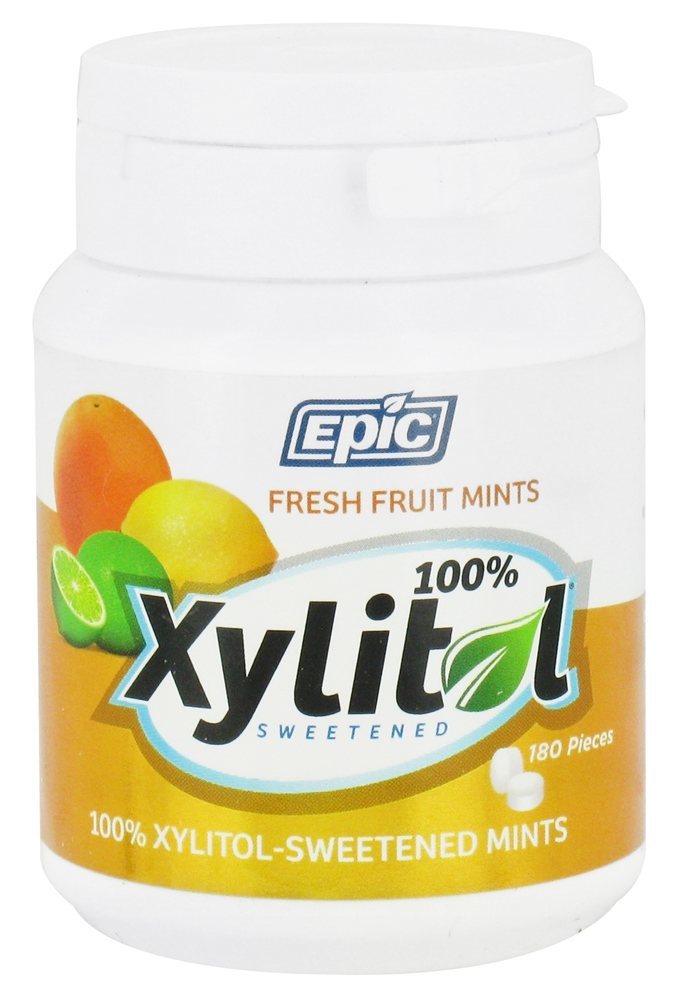 Epic Dental Mints Fruit Xylitol Bottle 180 ct