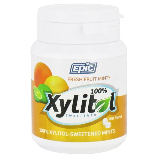 Epic Dental Mints Fruit Xylitol Bottle 180 ct