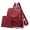 Red, variant on Backpack Purse for Women,Corduroy Travel Satchel Handbag,Convertible Design Bag with Wallet,2 Piece