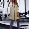 thumbnail image 4 of Vedolay Women's 2023 Coat Women's Casual Jackets Button Down Long Sleeve Stretch Classic Casual Coat,Khaki S, 4 of 5