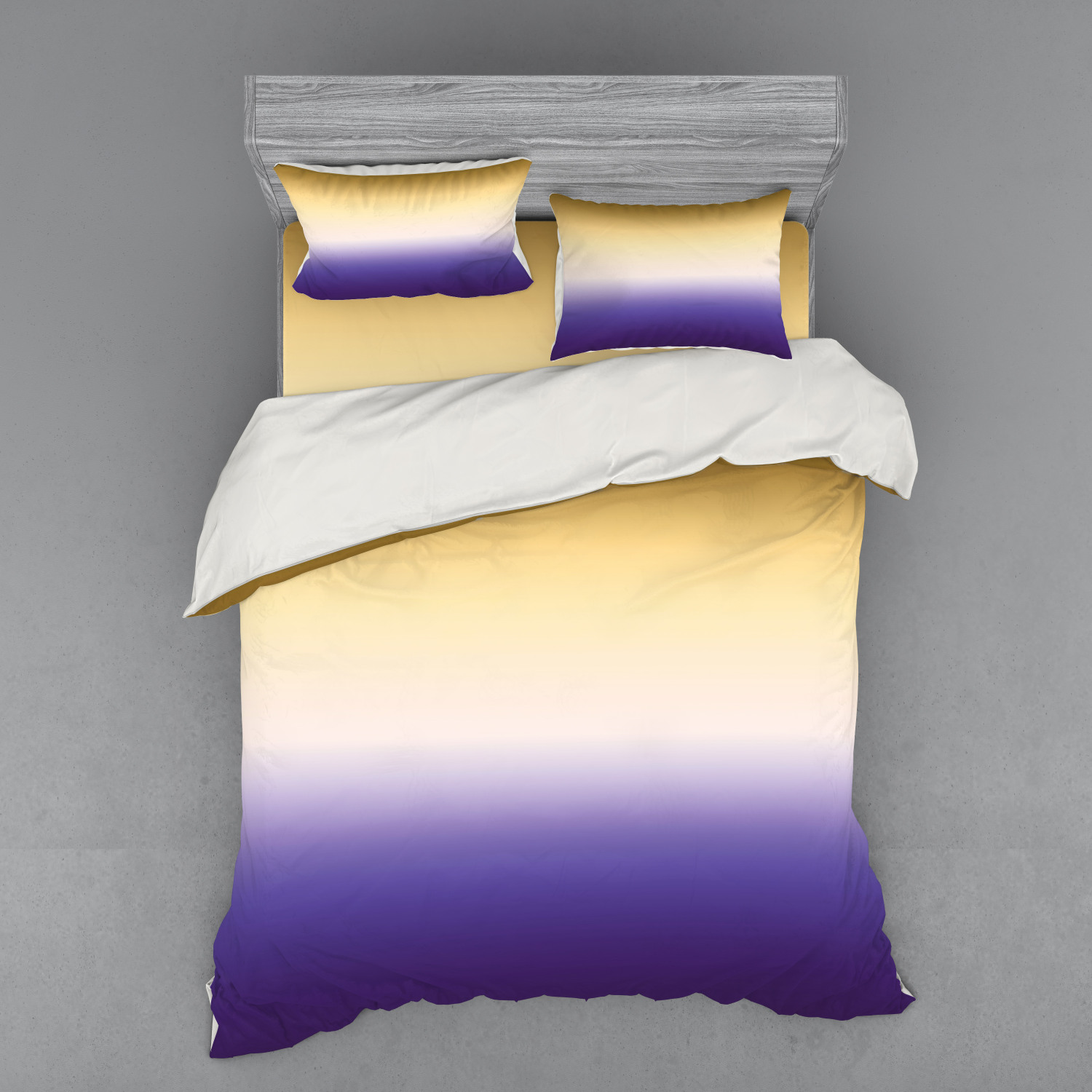 Ombre Duvet Cover Set, Vivid Enegetic Color Tones Base Illustration