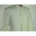 thumbnail image 5 of Mens Apollo  King  Banded Collarless suit Chinese Mandarin Wide leg AG97 Ivory, 5 of 12