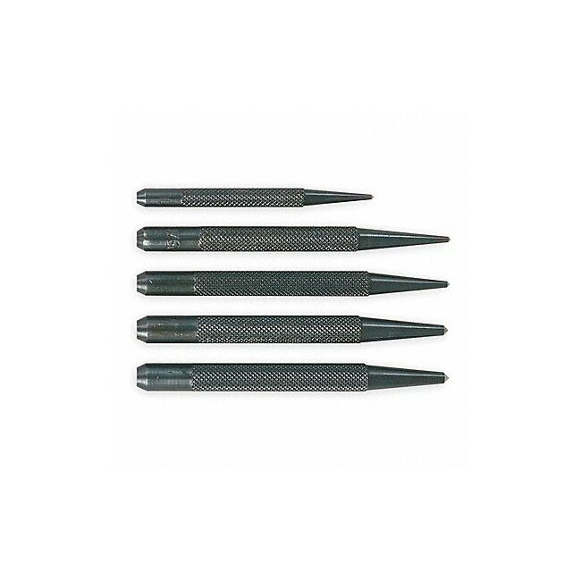 Mitutoyo Center Punch Set W/Pouch,3 and 4 In,5 Pc 985138