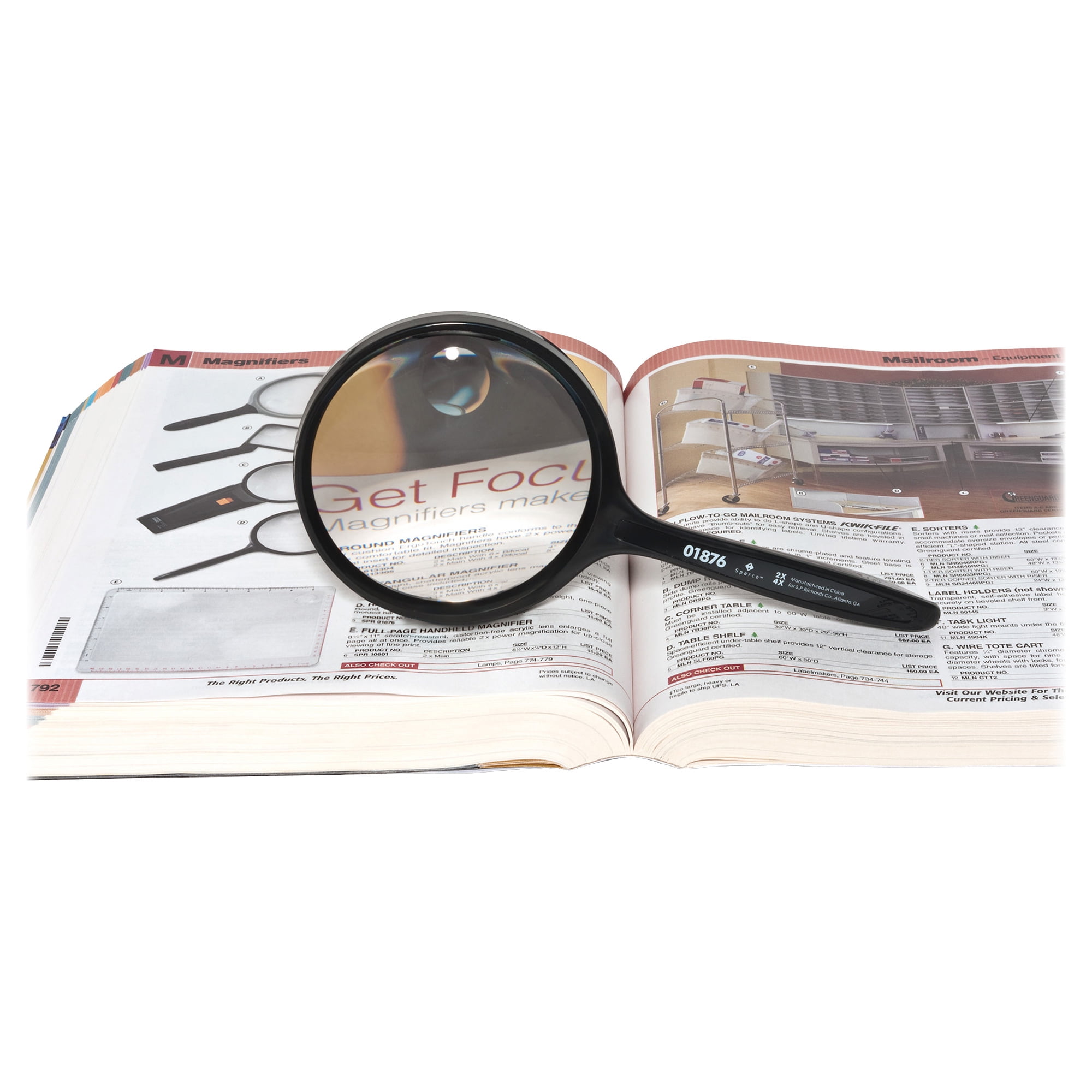 Sparco, SPR01876, Handheld Magnifiers, 1 Each, Black